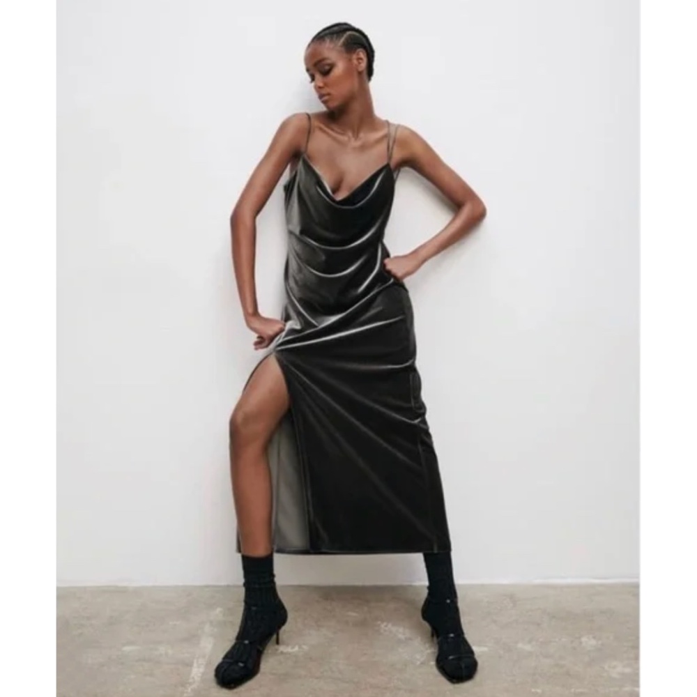 Gray Velvet Zara gown/dress